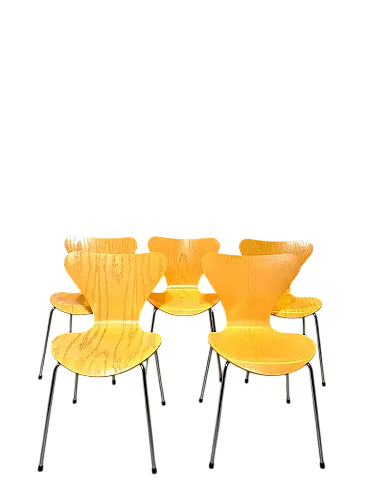 5 Sedie Serie 7 di Fritz Hansen, anni '90