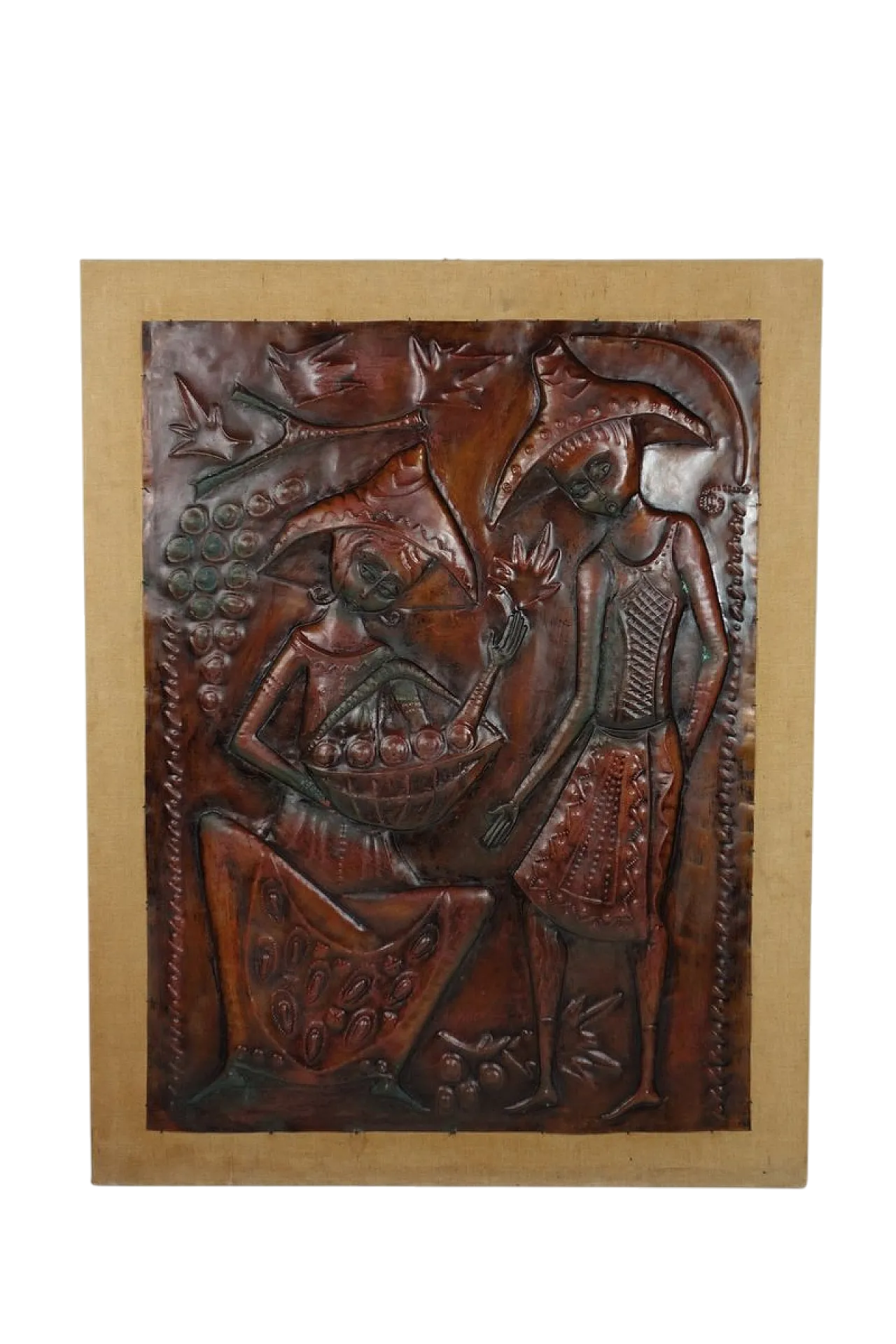 Pannello Mid-Century in rame, anni '50 11