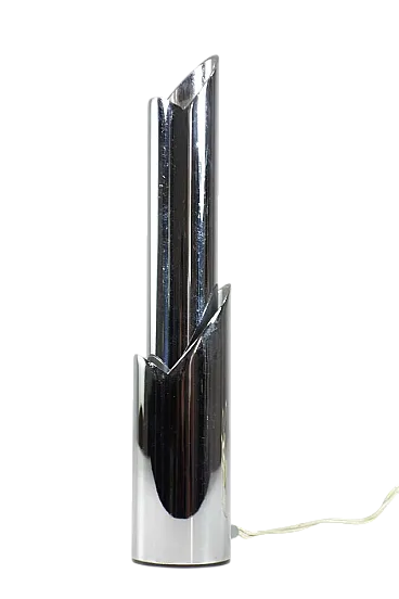 Lampada da tavolo Space Age in metallo cromato, anni '60