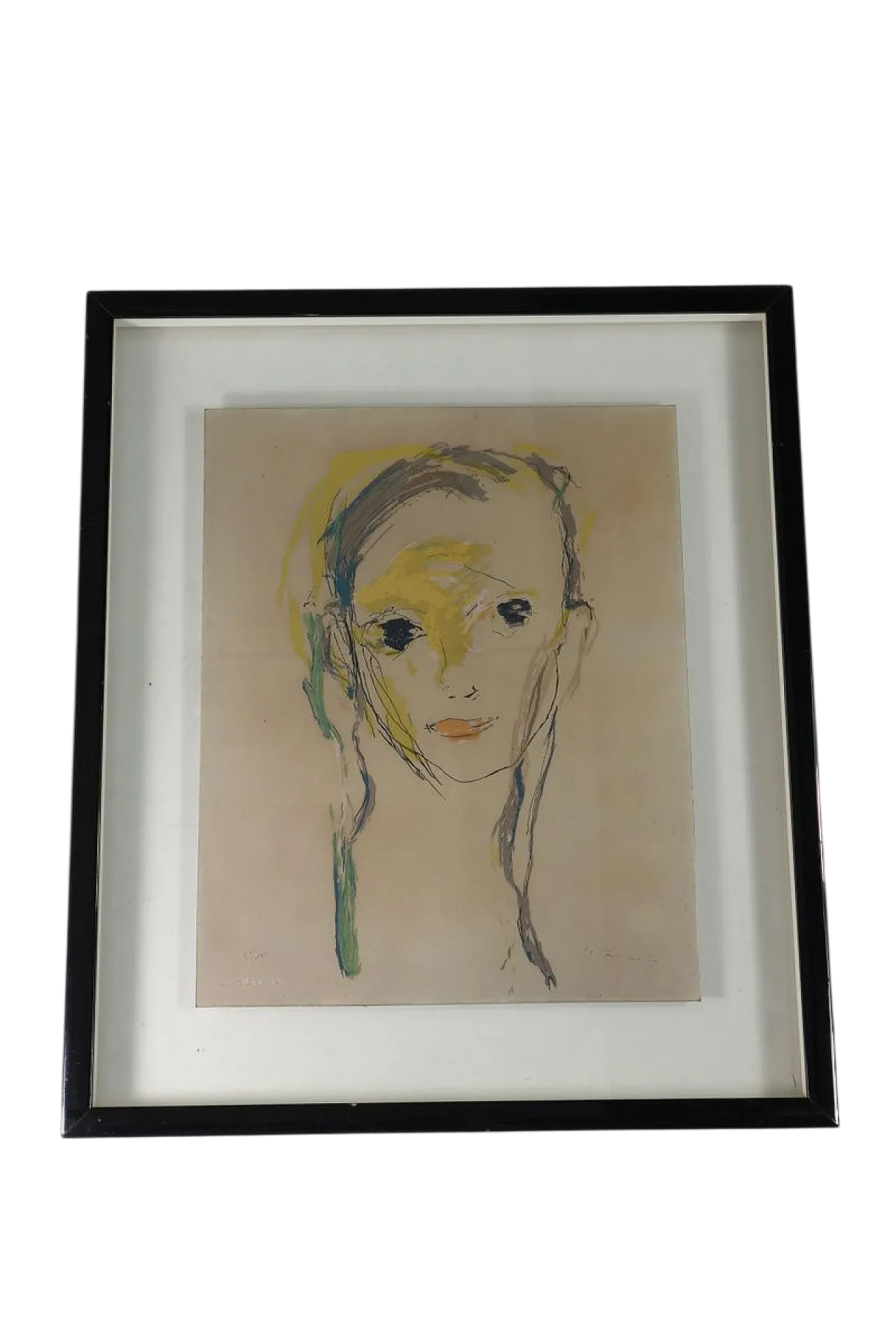 Composizione di E. Treccani, serigrafia su foglio d'argento, anni '70 7