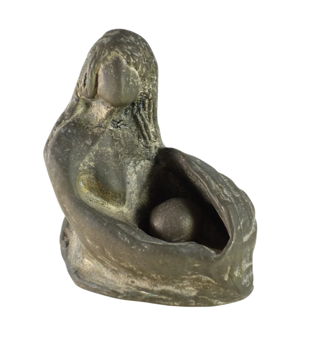 Scultura in bronzo di donna, anni '70 8