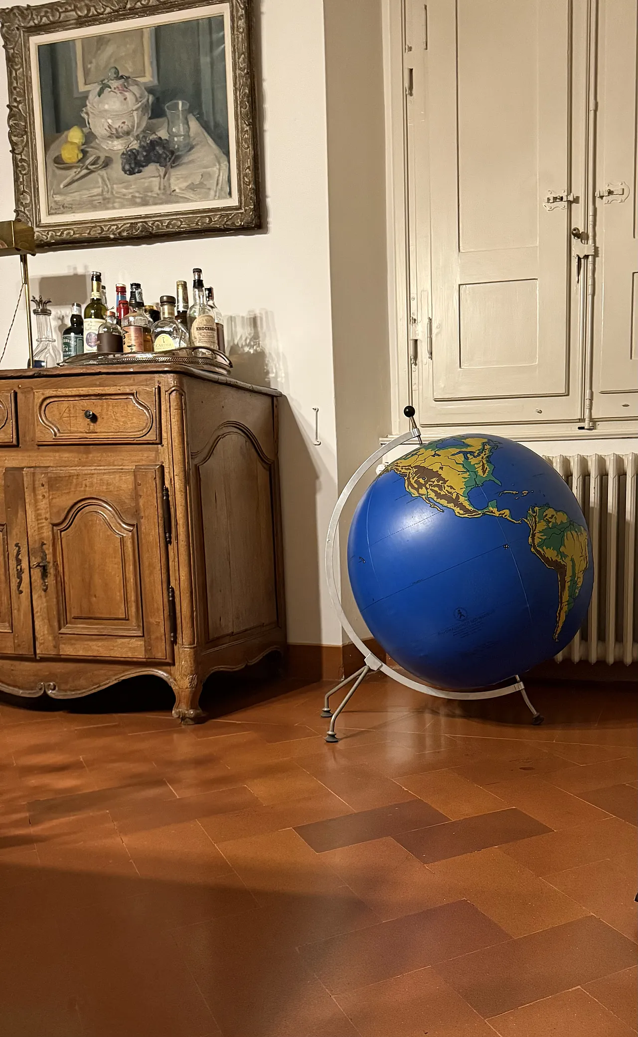 Schul Knickmann, mappamondo gonfiabile da pavimento, Germania 1950 2