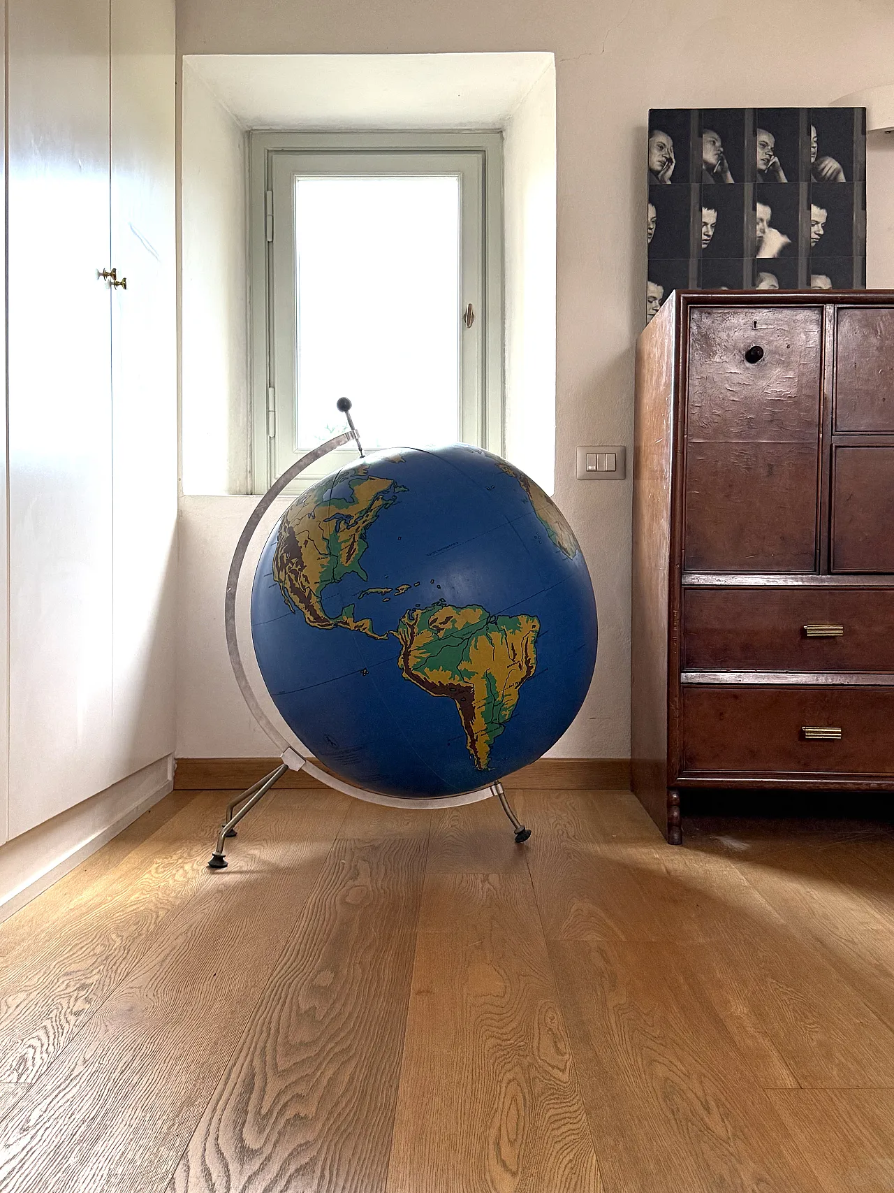 Schul Knickmann, mappamondo gonfiabile da pavimento, Germania 1950 3