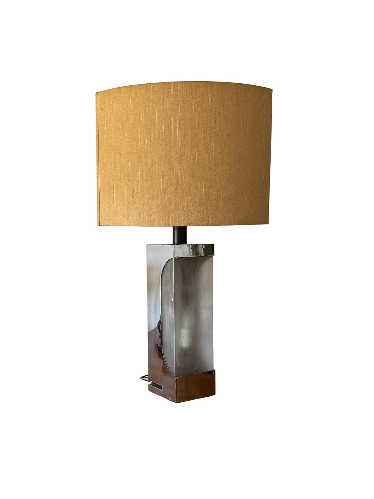 Base chromed table lamp Hollywood Regency, Luci Italia, 1970 4