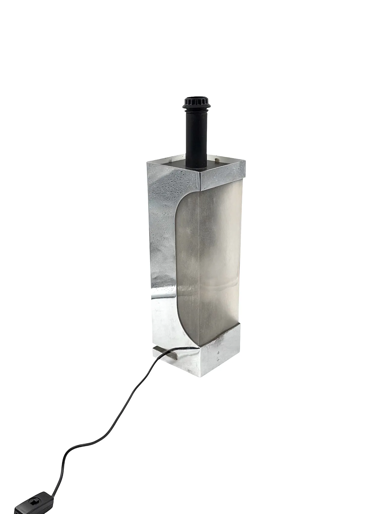 Base chromed table lamp Hollywood Regency, Luci Italia, 1970 9