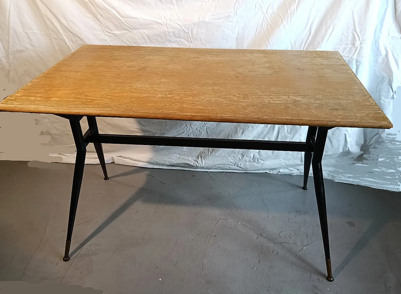 Table with bras feet, 50s 1