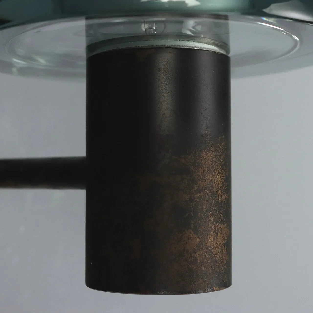 Lampada da parete in metallo smaltato e vetro, anni '60 8