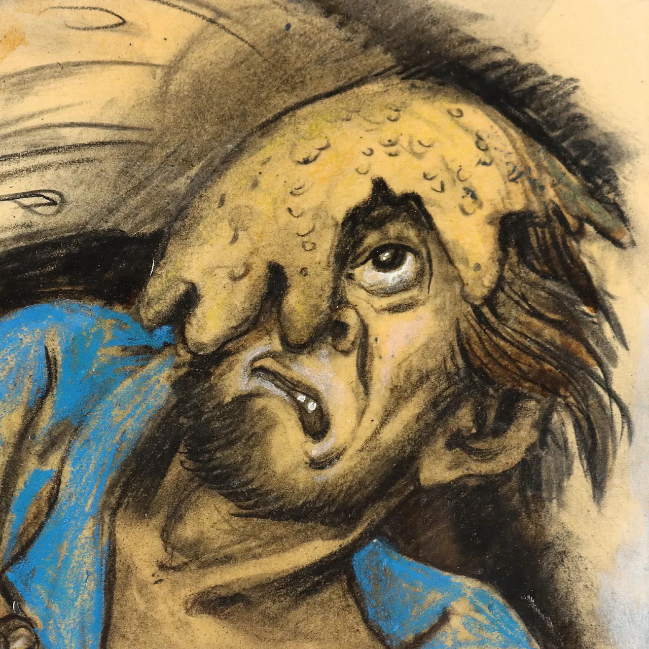 L'uomo in cucina, dipinto moderno di Nicola Benois, '900 4