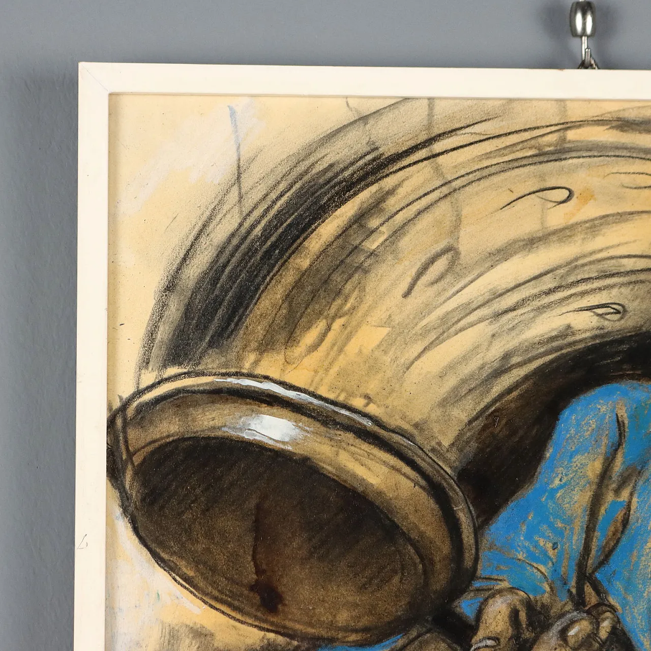 L'uomo in cucina, dipinto moderno di Nicola Benois, '900 8