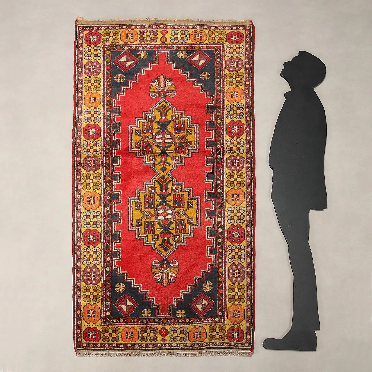 Joruk rug in cotton and wool with heavy knot, 20th century 2