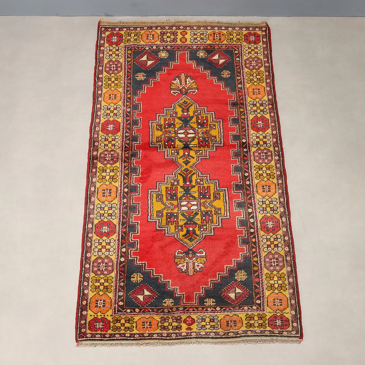Joruk rug in cotton and wool with heavy knot, 20th century 3