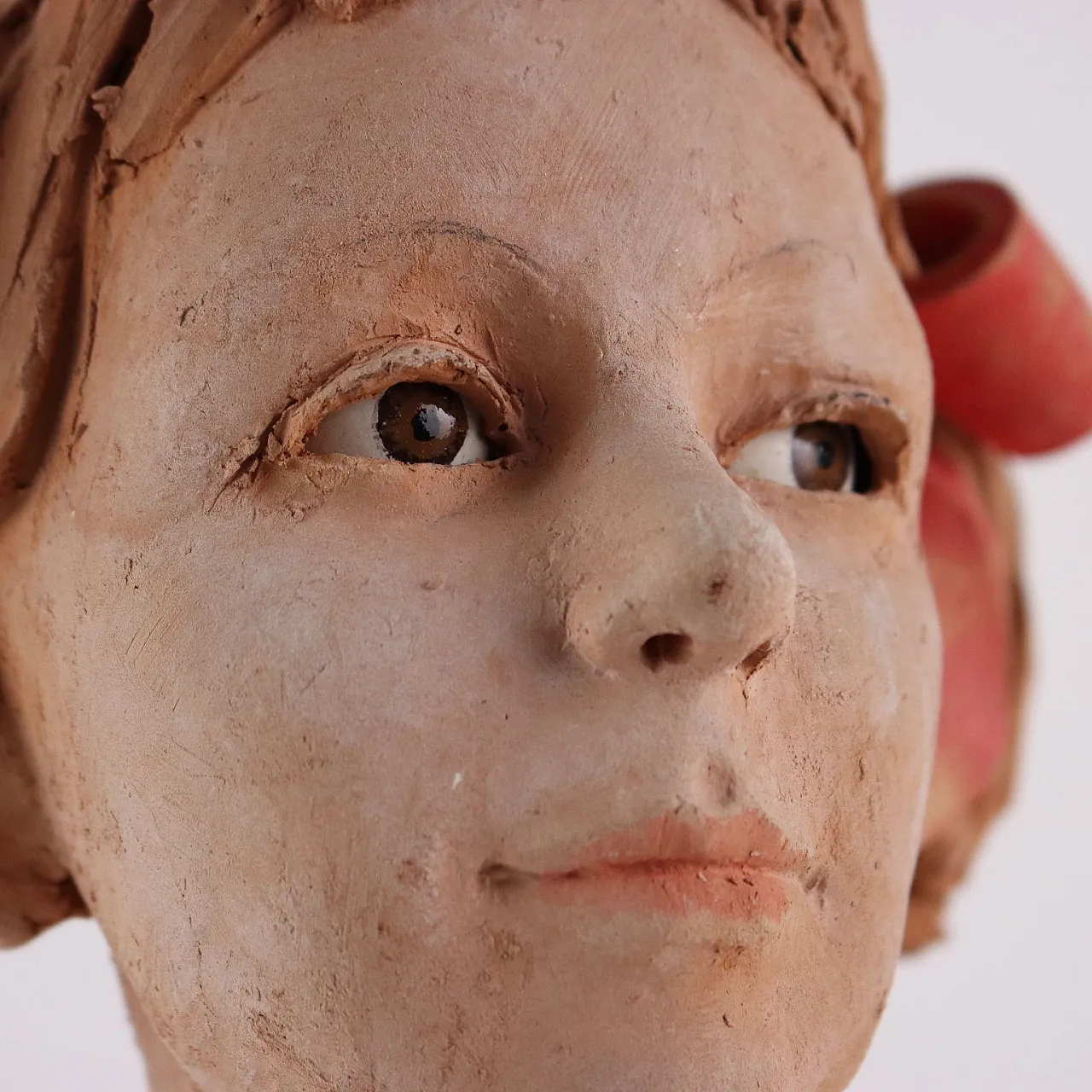 Testa di Fanciulla di Luigi Gatti, scultura in terracotta, '900 4