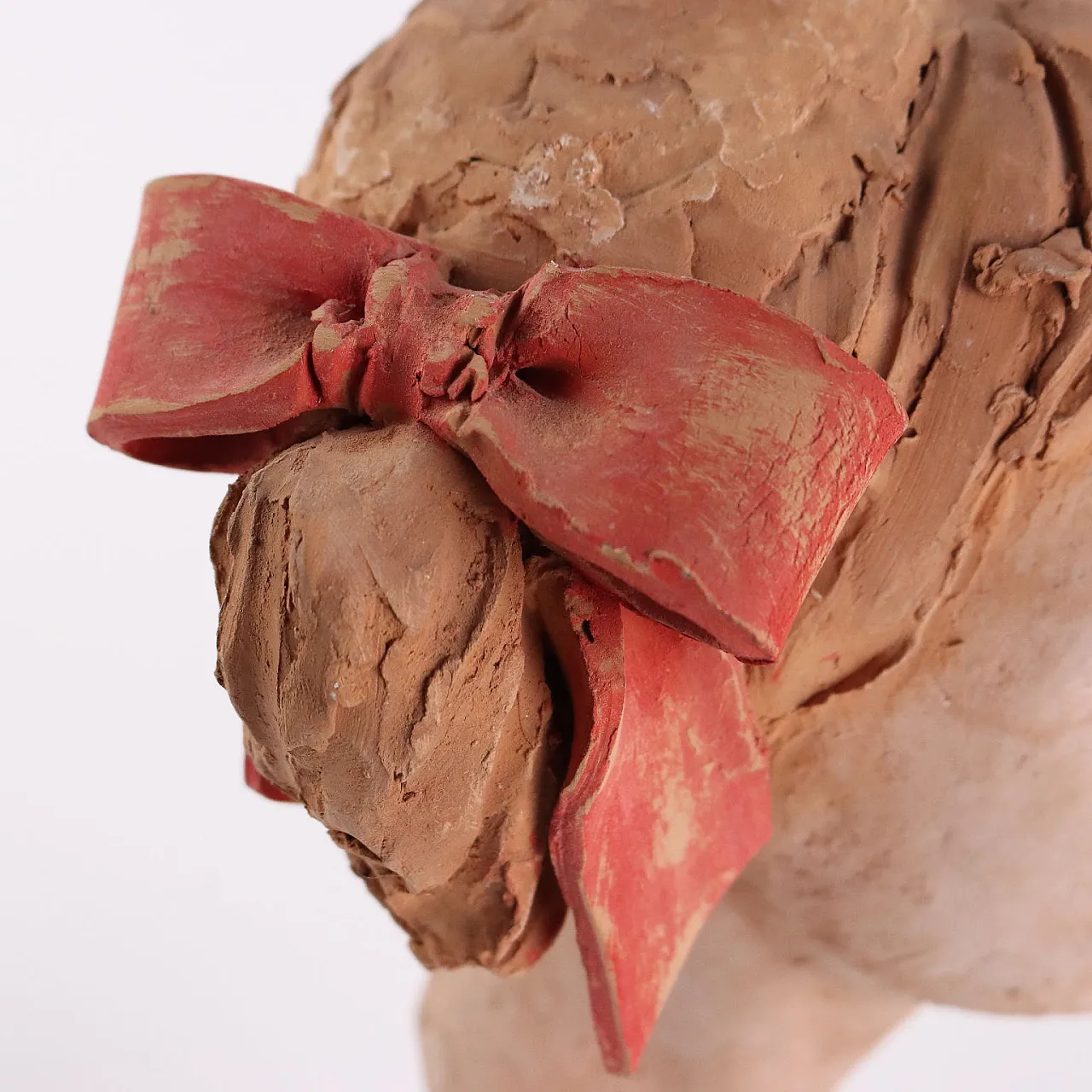 Testa di Fanciulla di Luigi Gatti, scultura in terracotta, '900 7