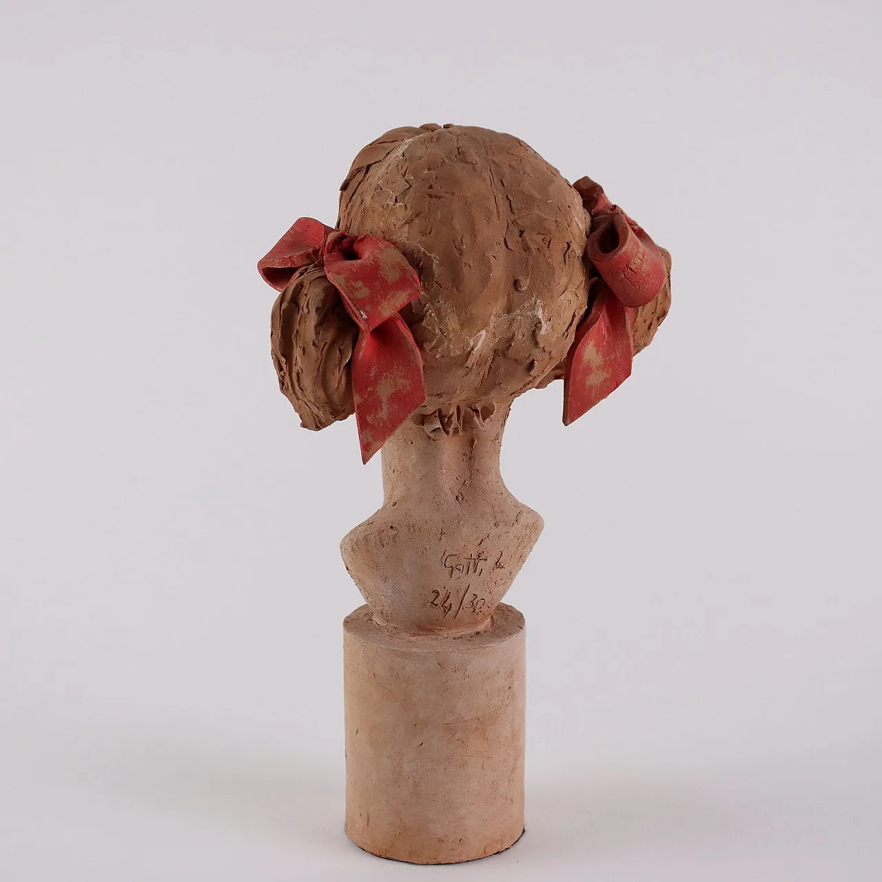 Testa di Fanciulla di Luigi Gatti, scultura in terracotta, '900 8