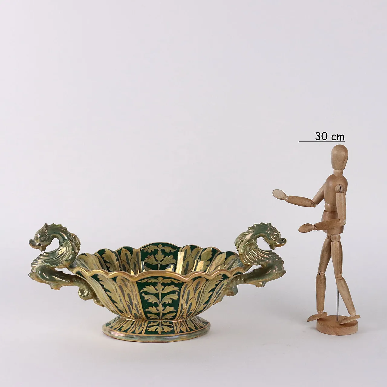 Fioriera in Maiolica a Lustro Robbia Gualdo Tadino 3