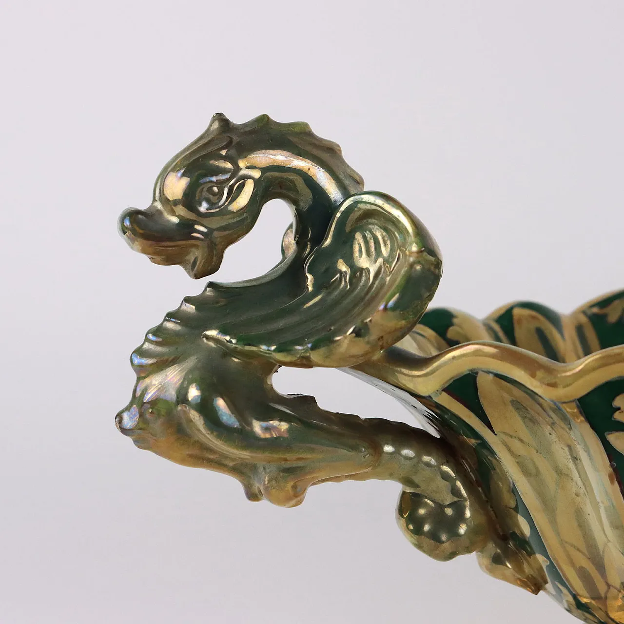 Fioriera in Maiolica a Lustro Robbia Gualdo Tadino 4