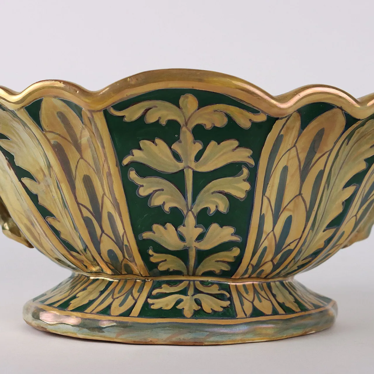 Fioriera in Maiolica a Lustro Robbia Gualdo Tadino 5