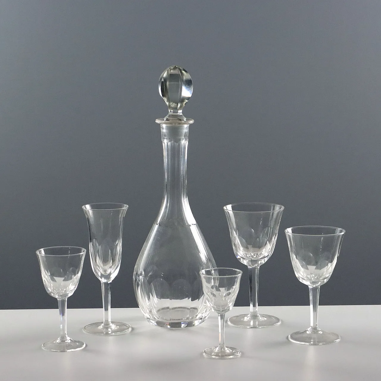 Servizio di bicchieri in cristallo tagliato, '900 1