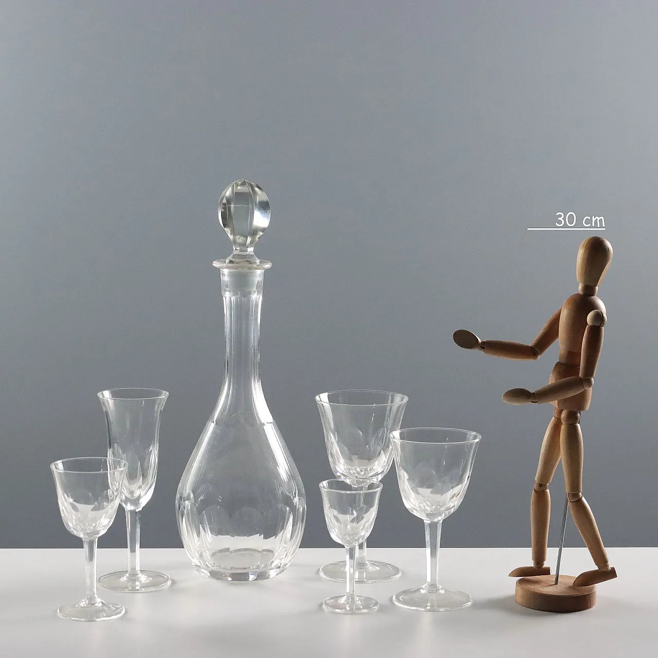 Servizio di bicchieri in cristallo tagliato, '900 2