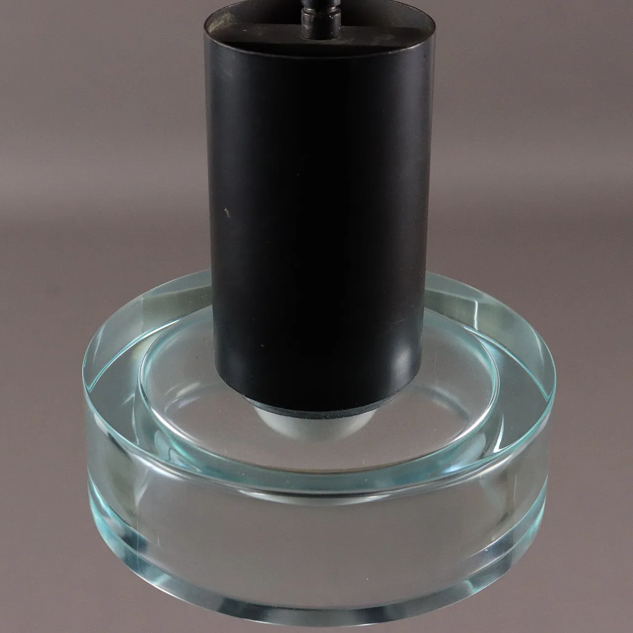 Lampade da soffitto in alluminio e vetro, anni '60 6