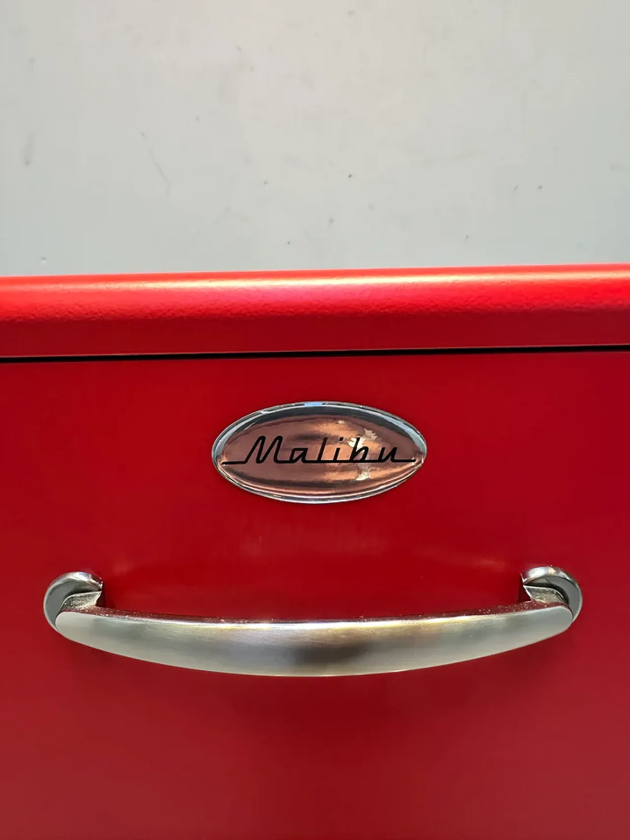 Cassettiera rossa Malibu, anni '50 4