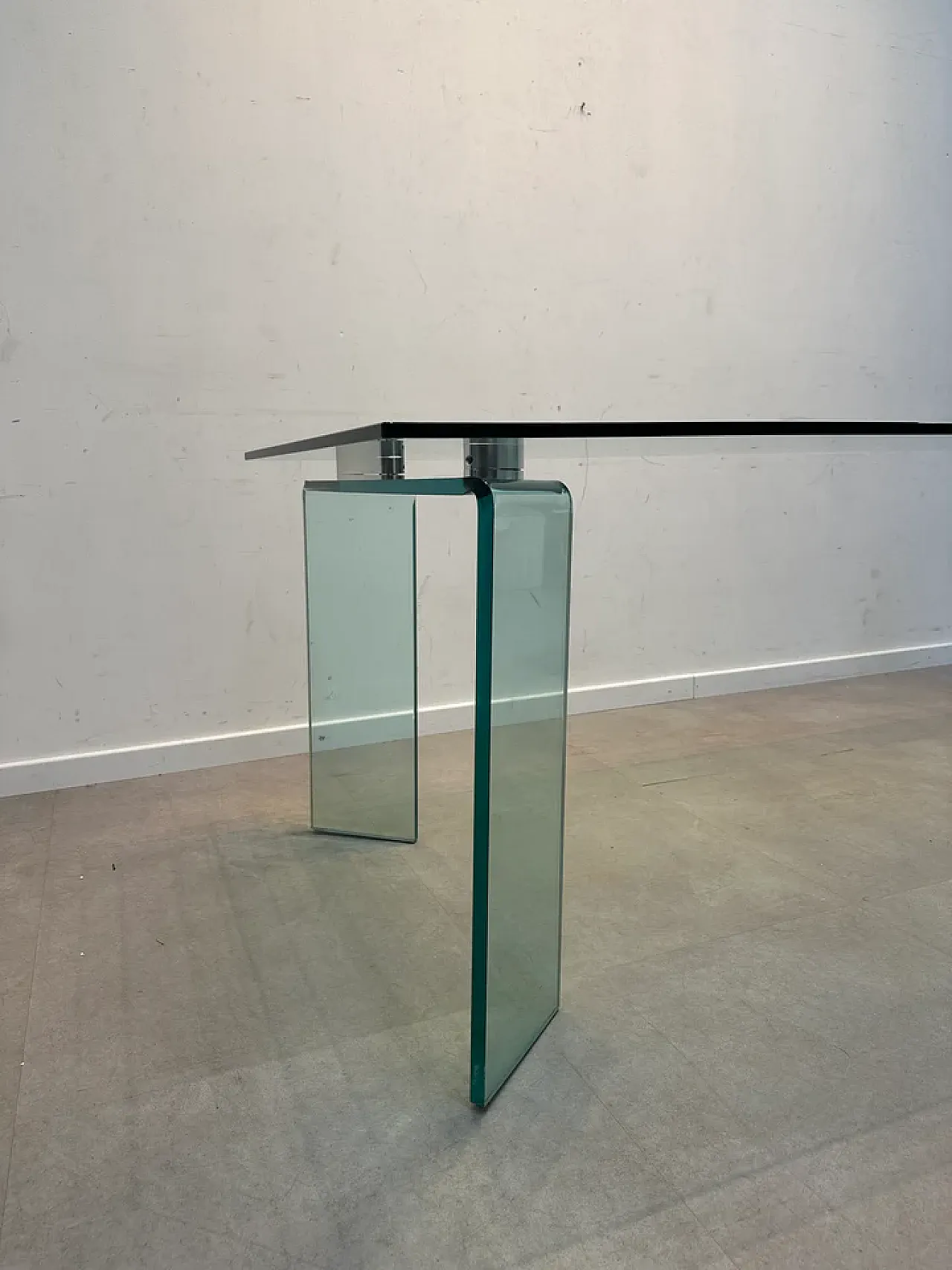 Ray glass dining table by Fiam, late 20th century 3