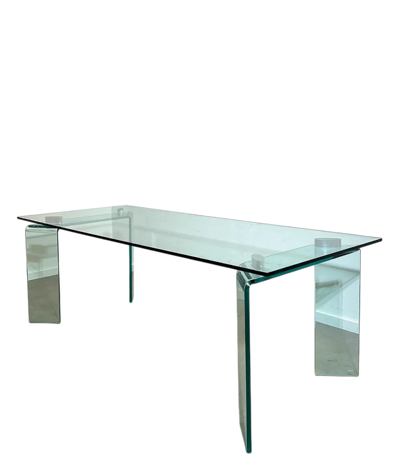 Ray glass dining table by Fiam, late 20th century 5