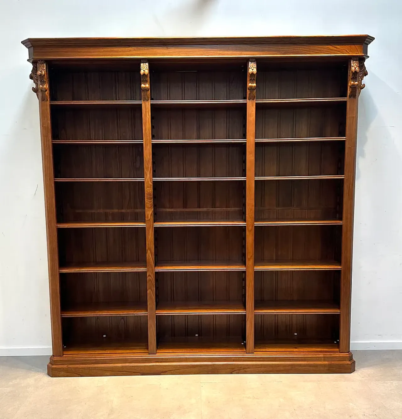 Handcarved counter with bookcase, 20th century 5