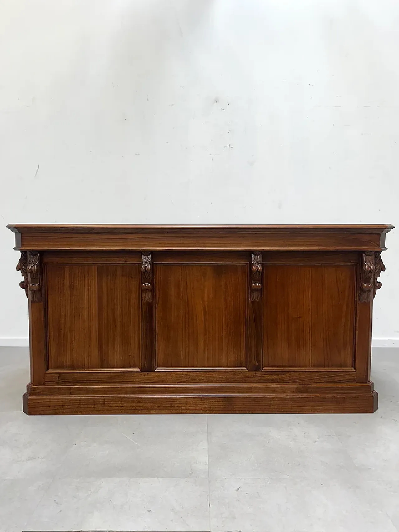 Handcarved counter with bookcase, 20th century 6