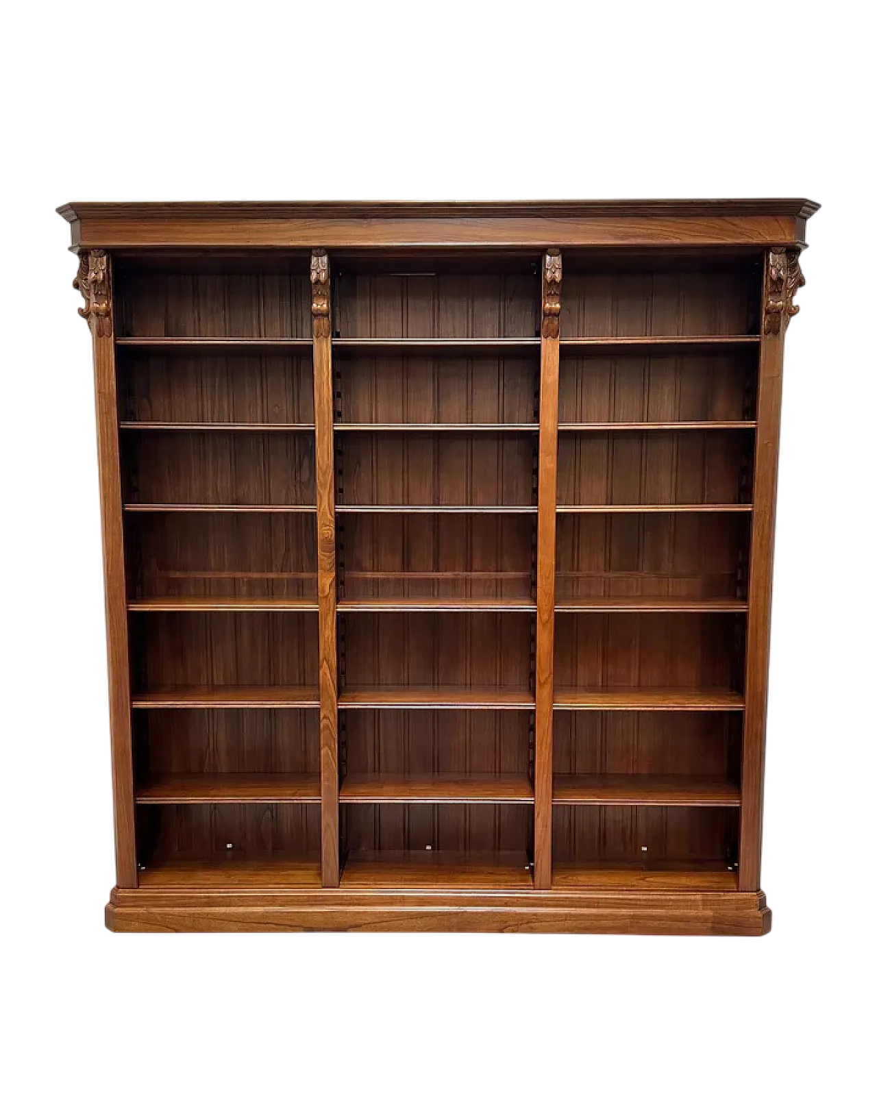 Mahogany bookcase with carved details, 20th century 8