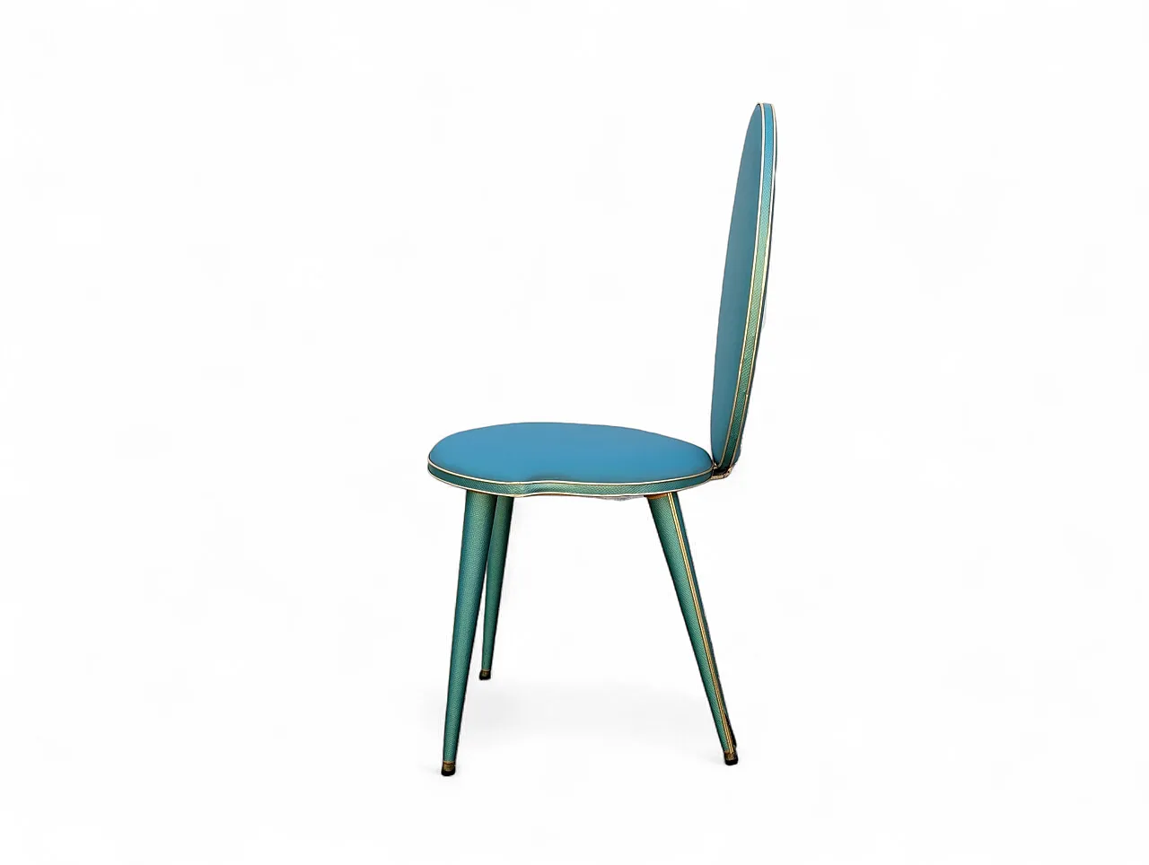 Water green dining set and golden details, 1950s 20