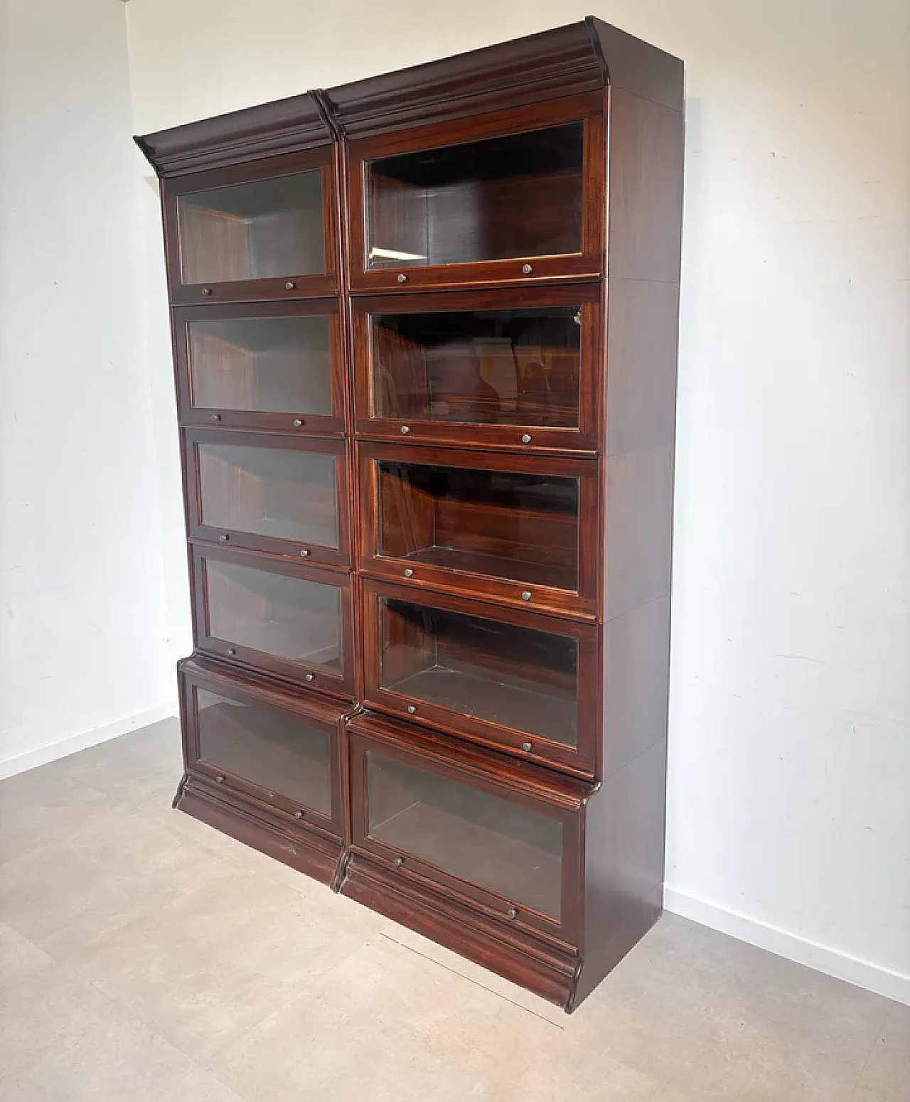 Modular Globe Wernicke style cabinet in mahogany, 20th century 1