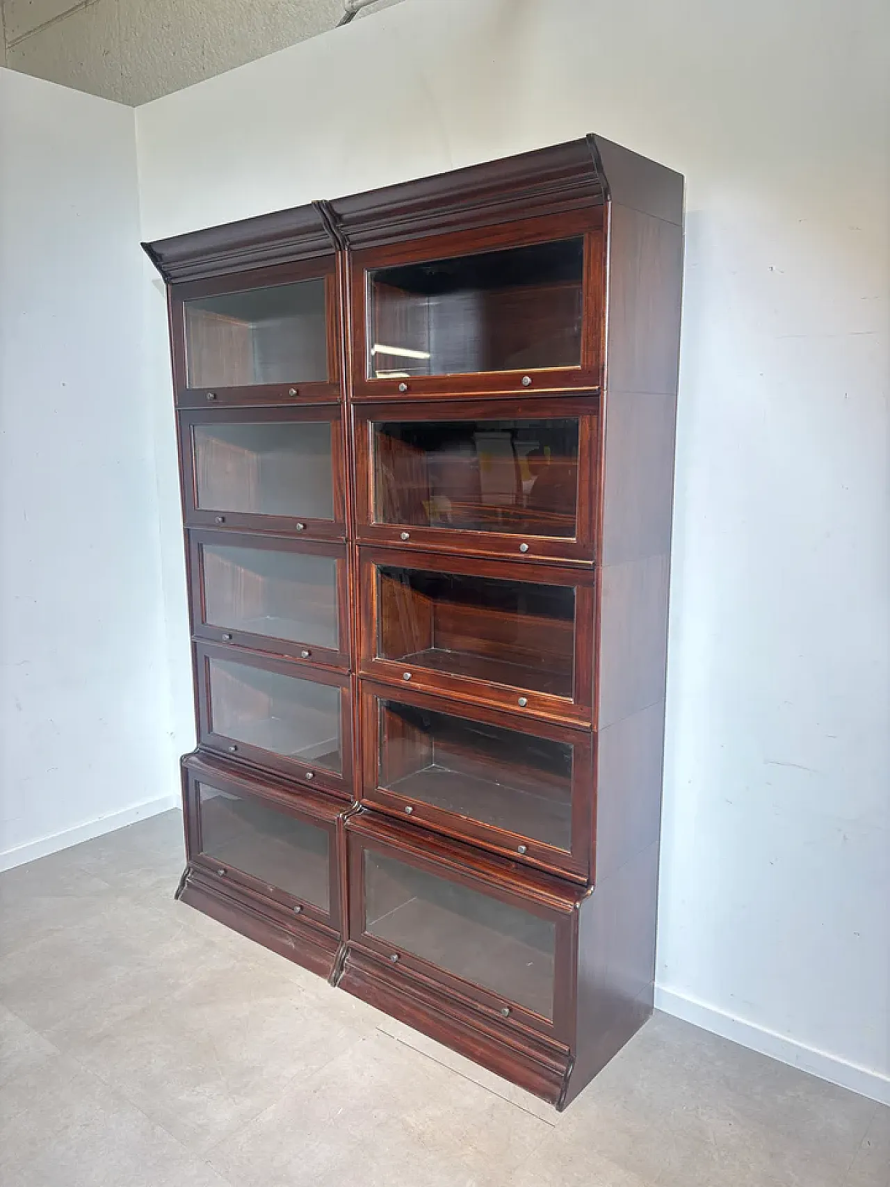 Modular Globe Wernicke style cabinet in mahogany, 20th century 2