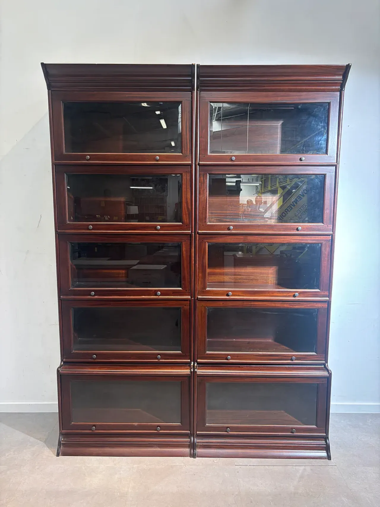 Modular Globe Wernicke style cabinet in mahogany, 20th century 3