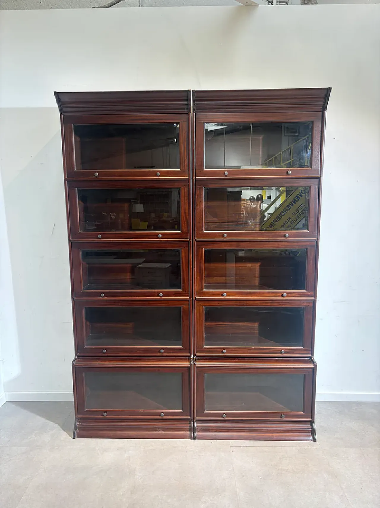 Modular Globe Wernicke style cabinet in mahogany, 20th century 5