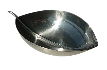 Foglia in metallo argentato di Sabattini per Christofle Gallia,anni 40