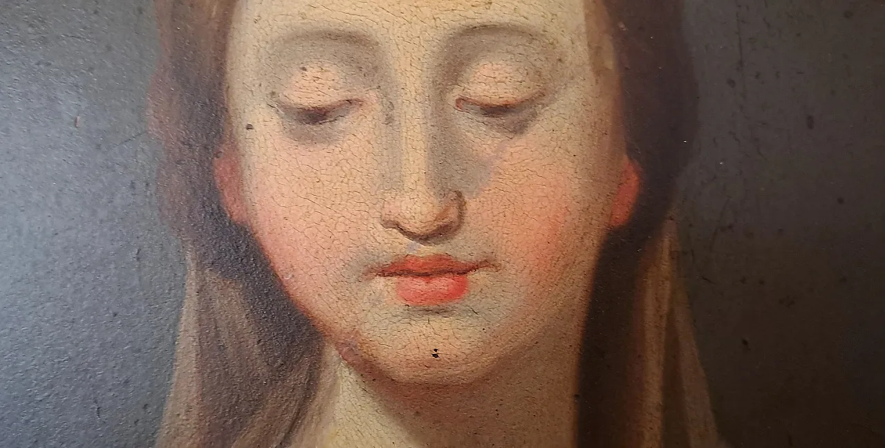 Madonna con Bambino, dipinto su rame, '700 8