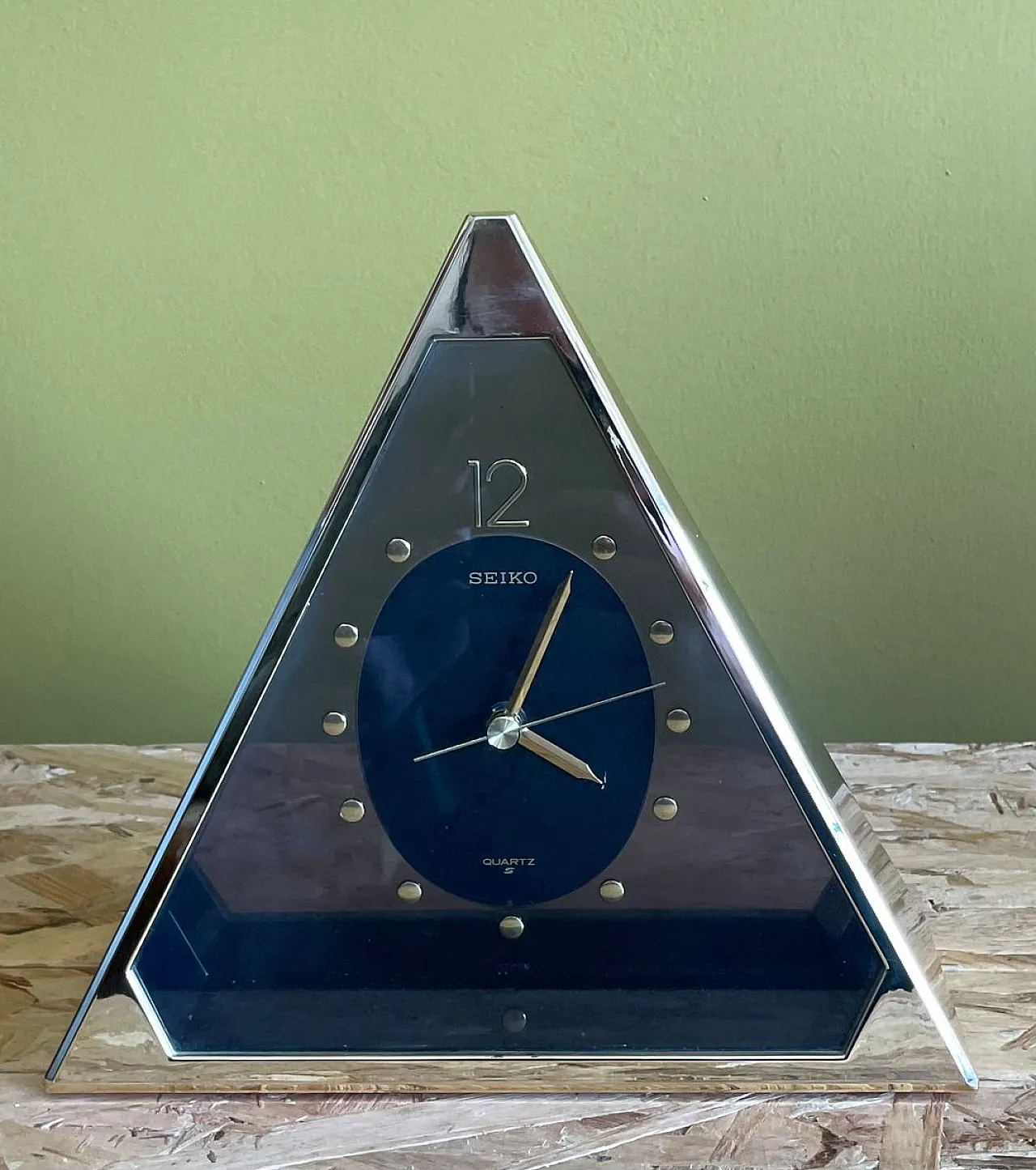 Pyramid Quartz Clock by Seiko, Japan, 1980s 1