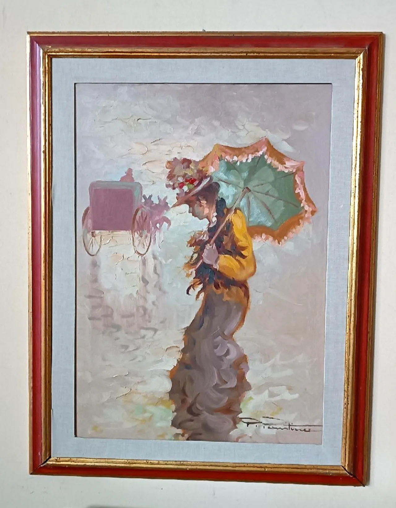 Scena parigina di Pietro Pantino, olio su tela, '900 3