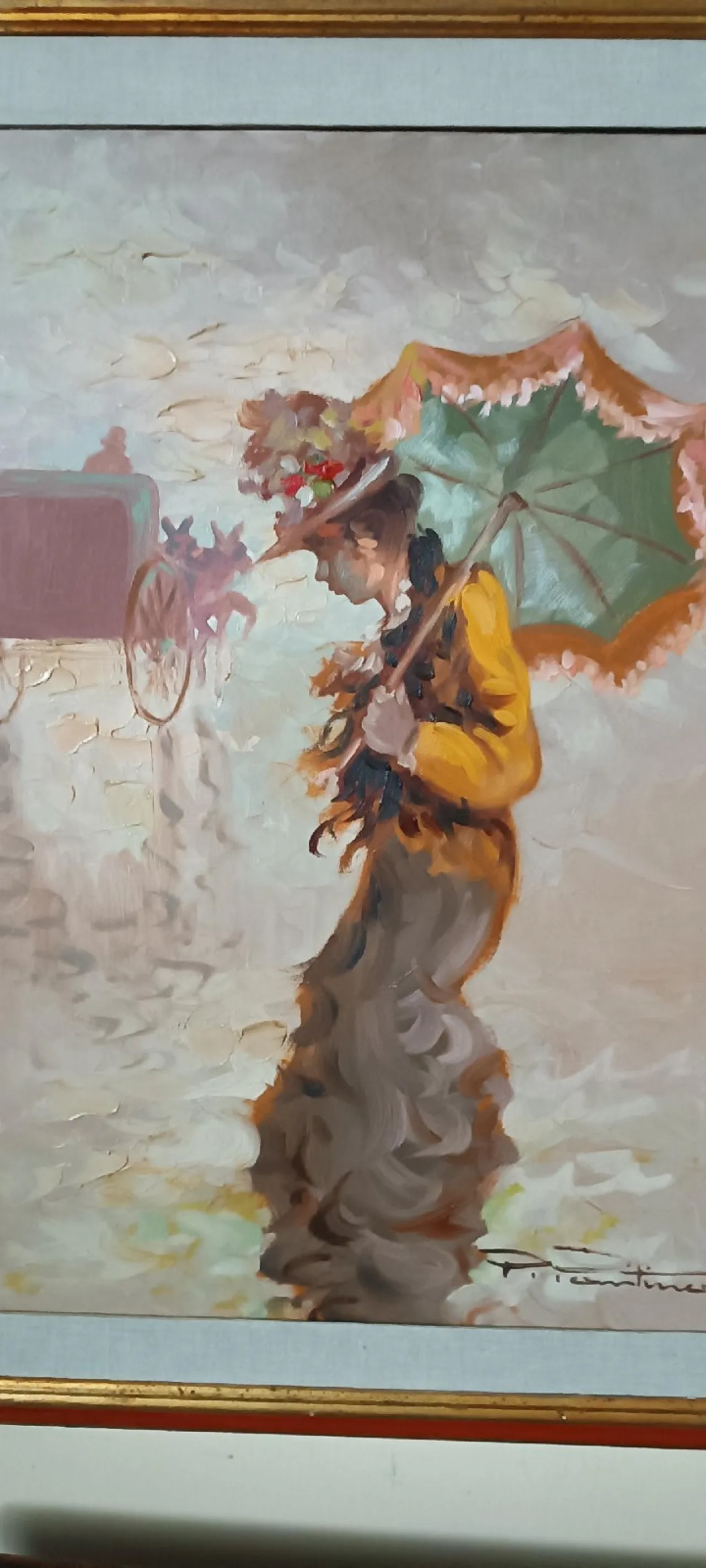 Scena parigina di Pietro Pantino, olio su tela, '900 5