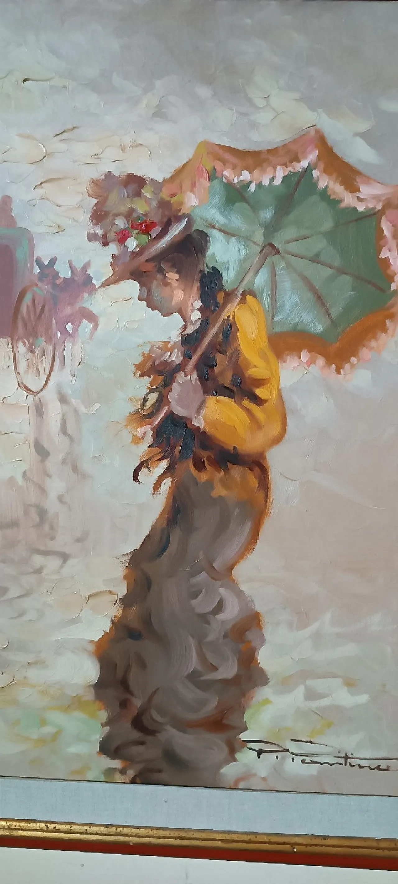 Scena parigina di Pietro Pantino, olio su tela, '900 6