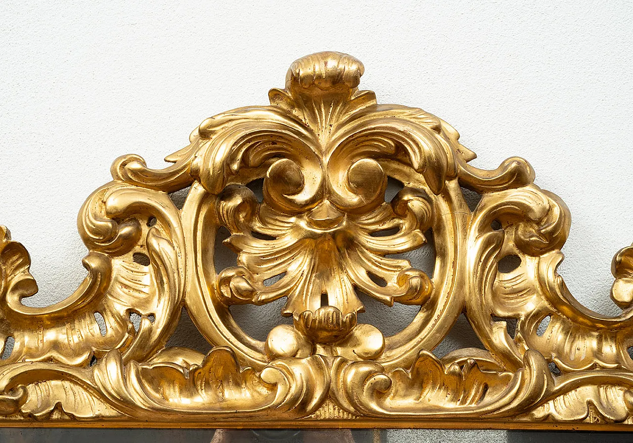 Louis XV style mirror in gilded and carved wood, 19th century 2