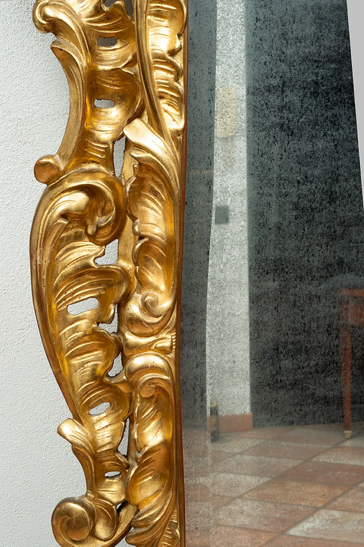 Louis XV style mirror in gilded and carved wood, 19th century 4