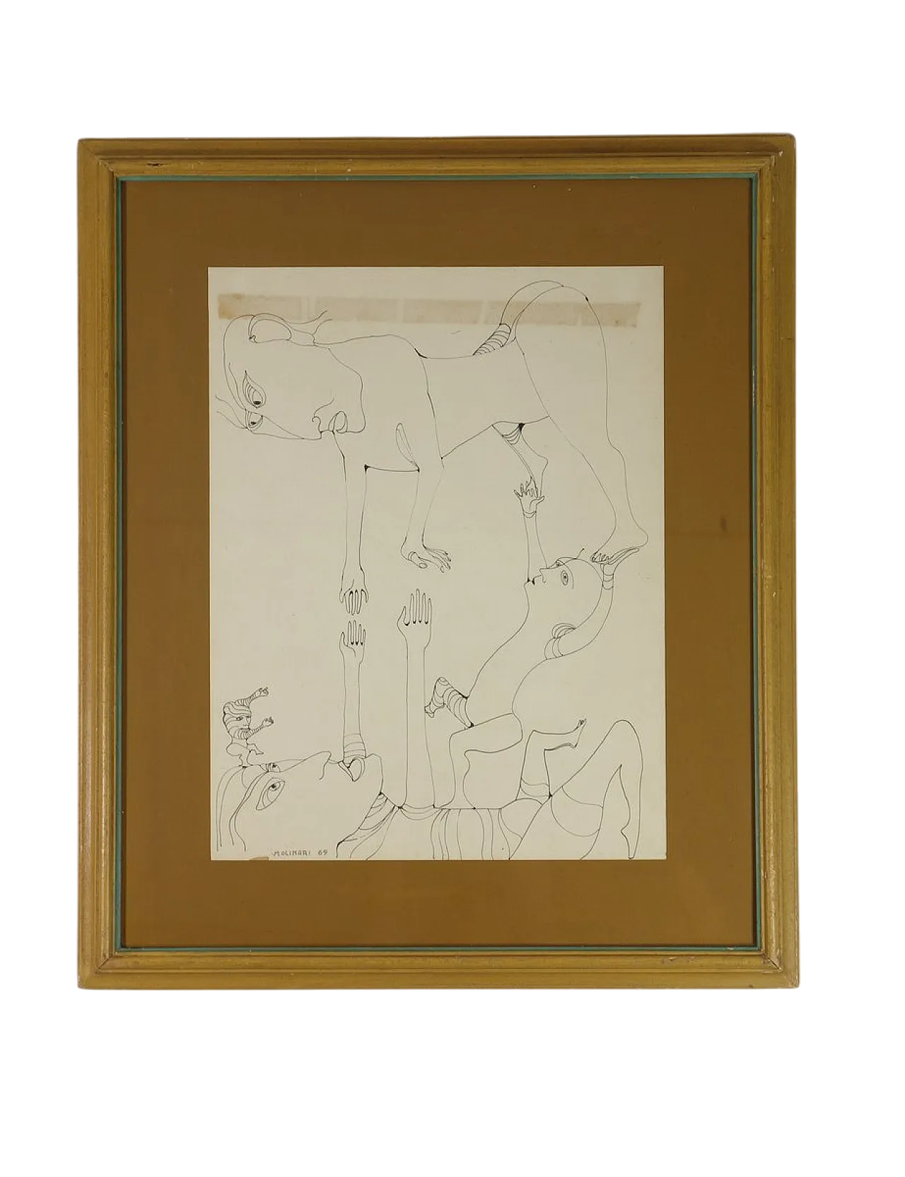 Figura, disegno su carta di Mario Molinari, anni '60 9