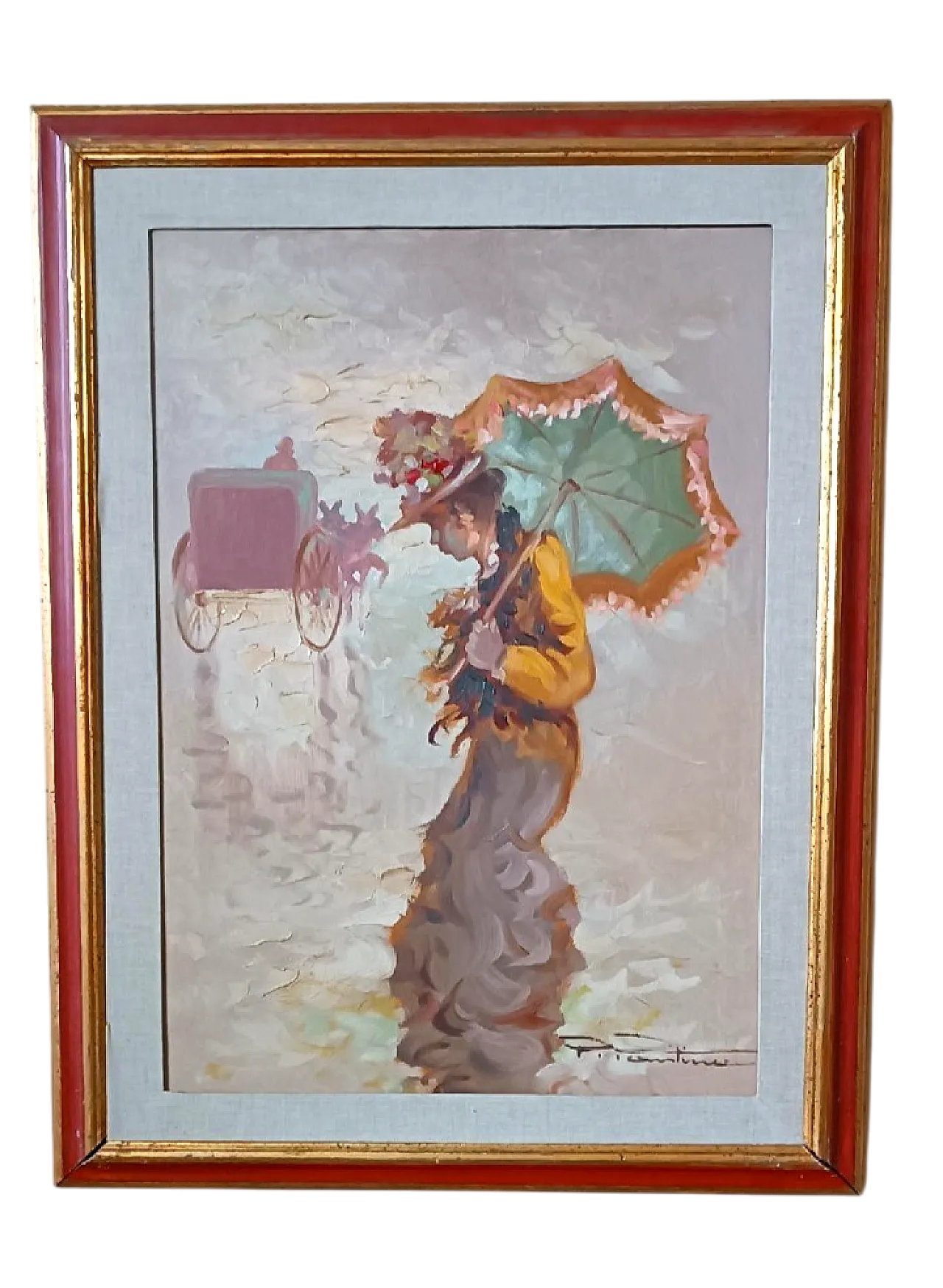 Scena parigina di Pietro Pantino, olio su tela, '900 12