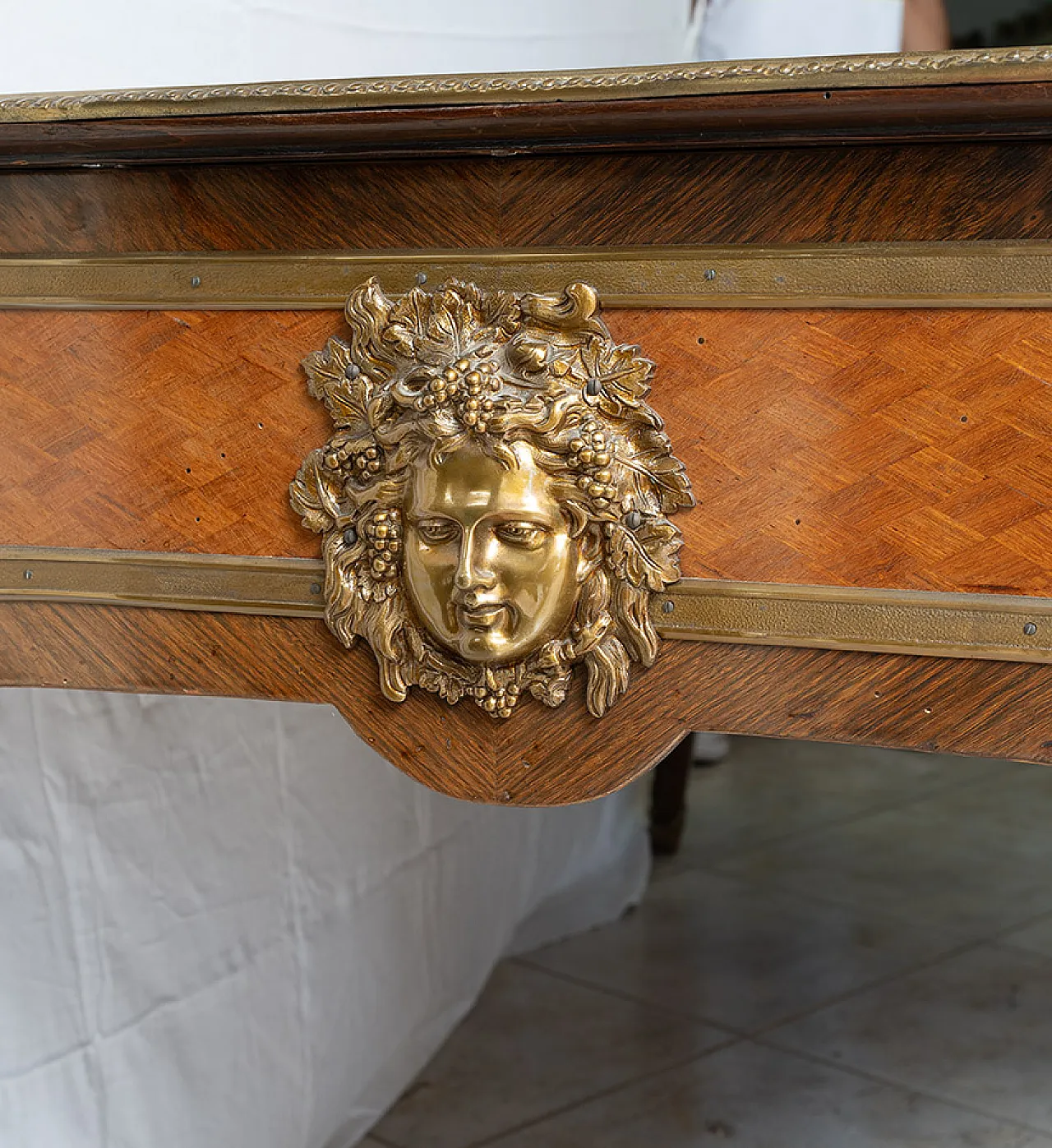 Scrivania francese Napoleone III in legno esotico, '800 6