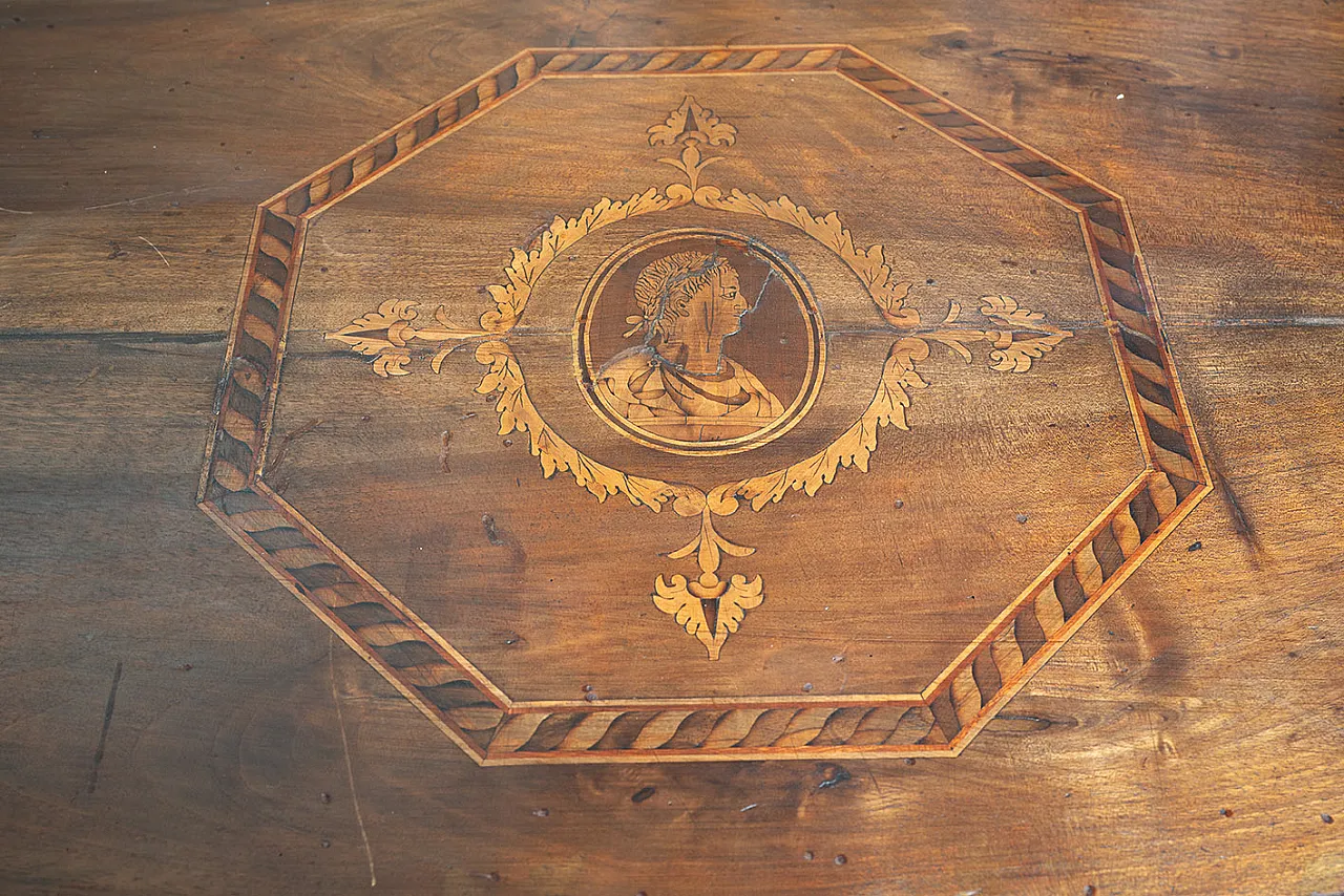 Louis XVI desk in solid walnut, 19th century 2