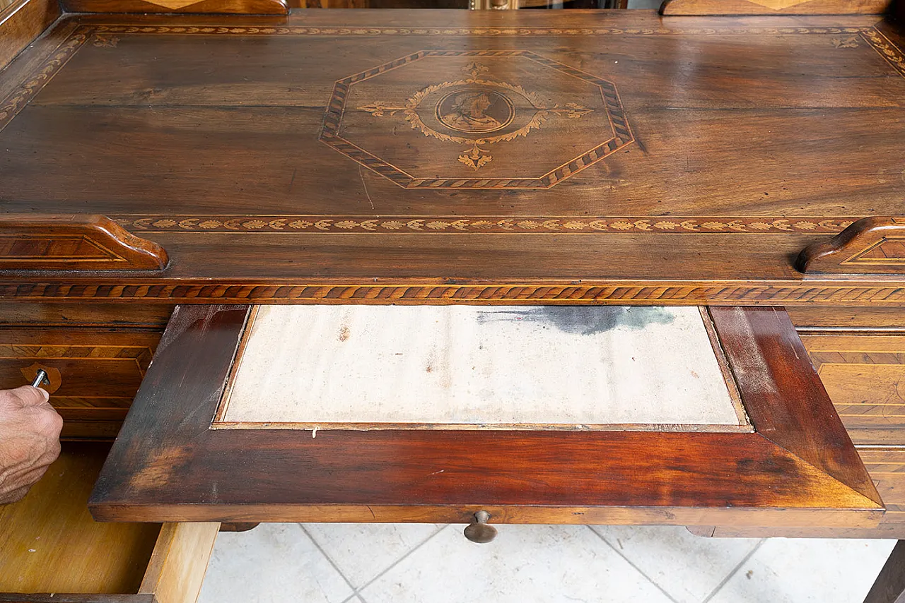 Louis XVI desk in solid walnut, 19th century 3