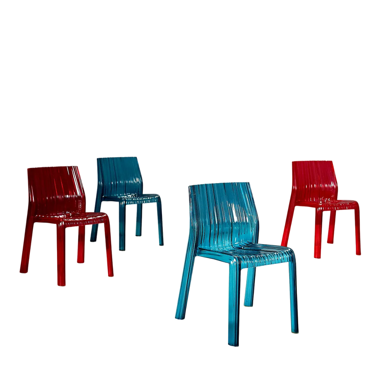 4 Sedie Kartell Frilly di Patricia Urquiola, anni 2000 11