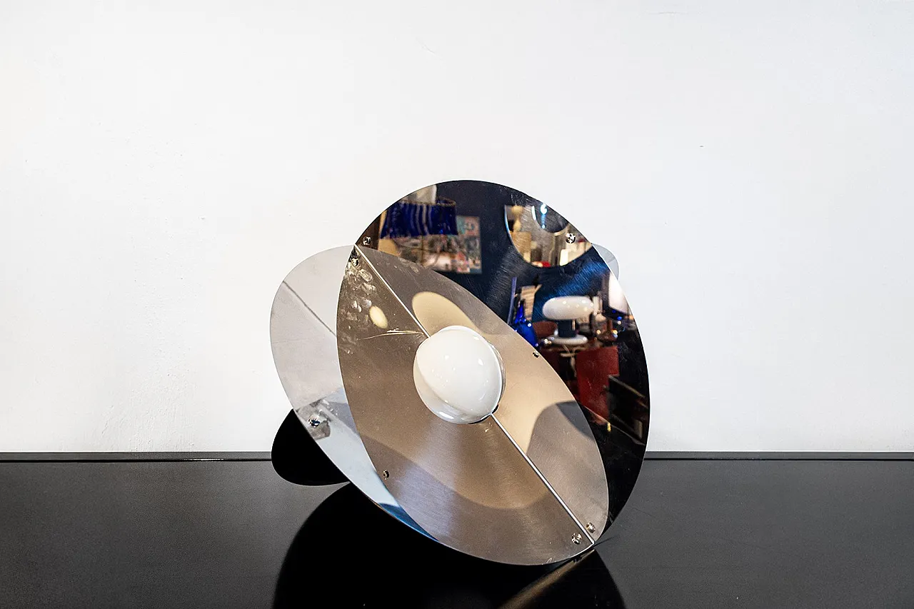 Lampada Luna Kinetic in metallo specchiato di Rinaldo Cutini, anni '60 1